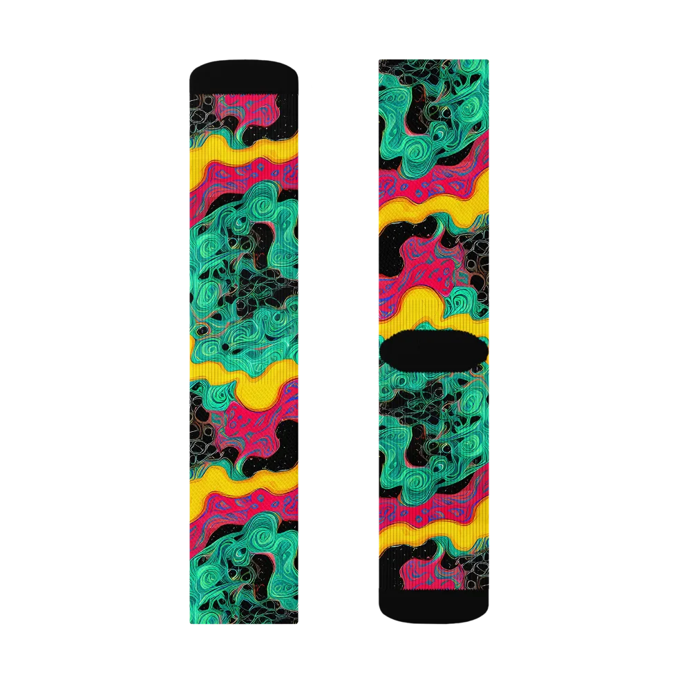 Electric Malachite on Socks — Right Sock