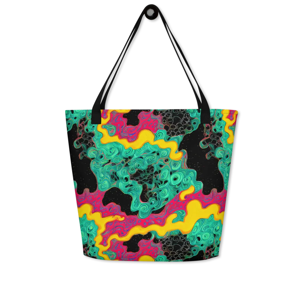 Electric Malachite on Large Tote Bag W/ Pocket — Front