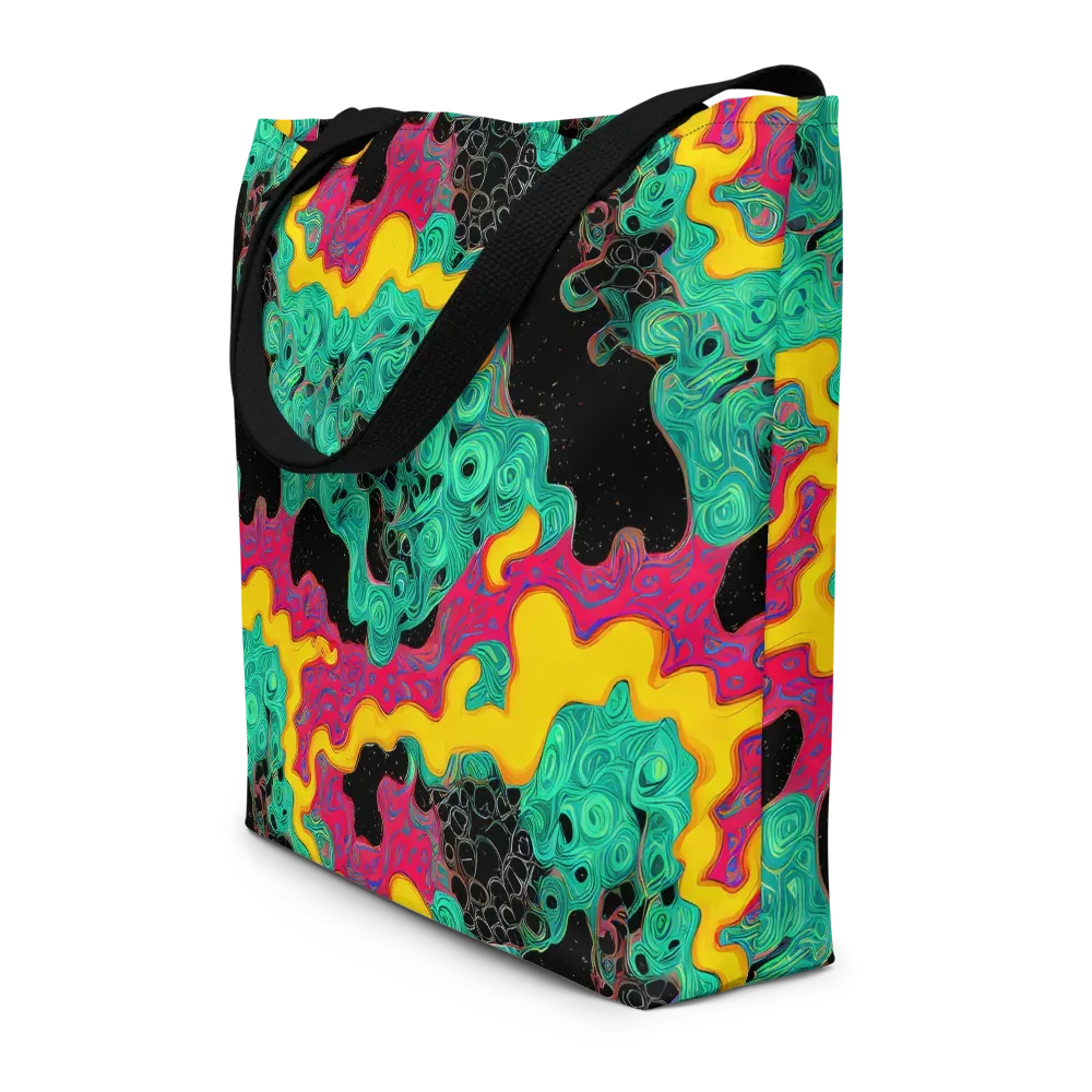 Electric Malachite on Large Tote Bag W/ Pocket — Front