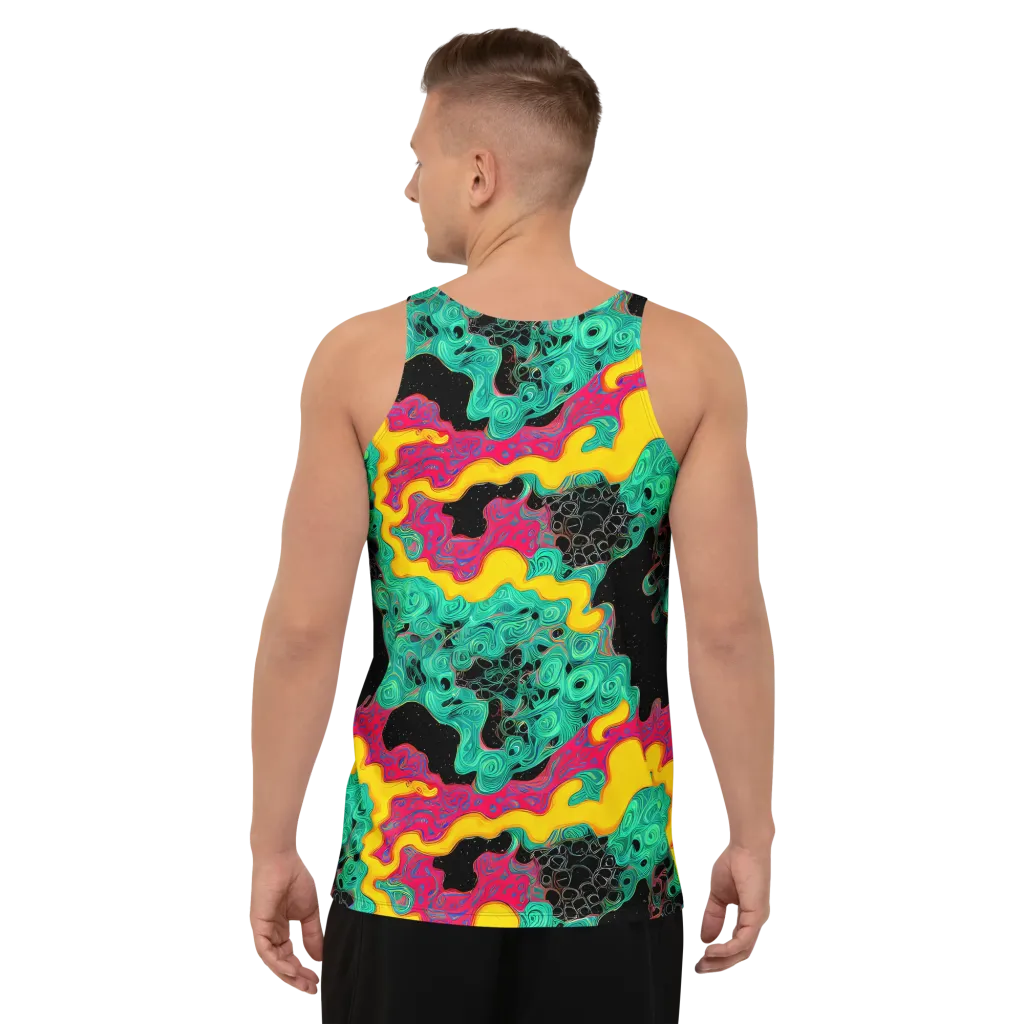 Electric Malachite on Men's Tank Top — Back