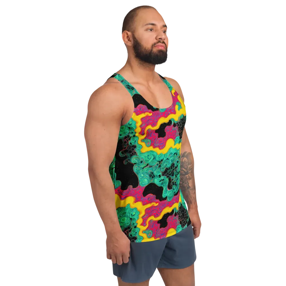 Electric Malachite on Men's Tank Top — Right Front