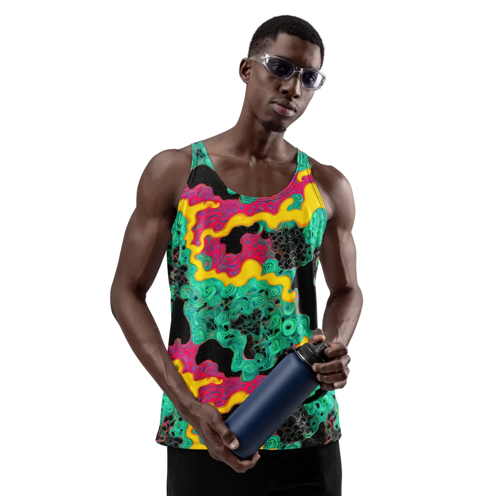 Electric Malachite on Men's Tank Top — Front