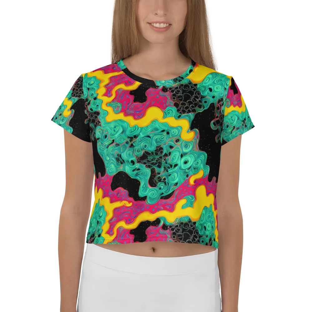 Electric Malachite on Crop Tee — Front