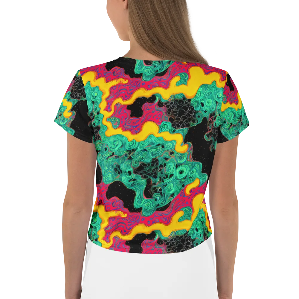 Electric Malachite on Crop Tee — Back