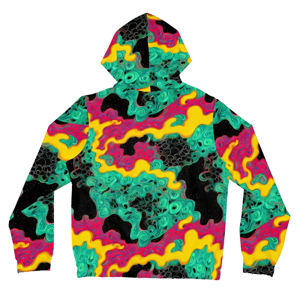 Electric Malachite on Women's Full-Zip Hoodie — Back