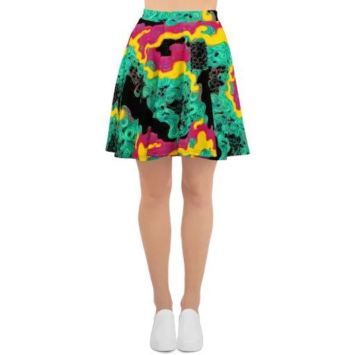 Electric Malachite on a Skater Skirt