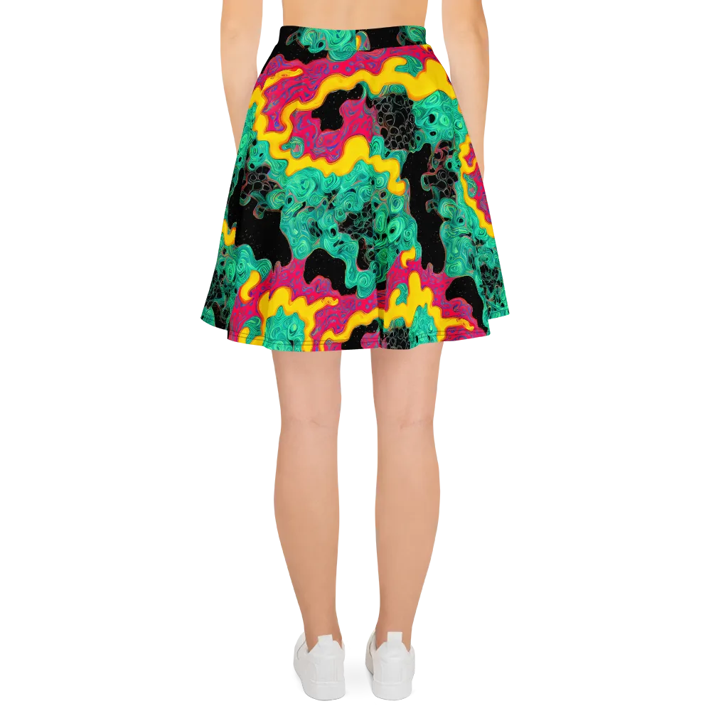 Electric Malachite on Skater Skirt — Back