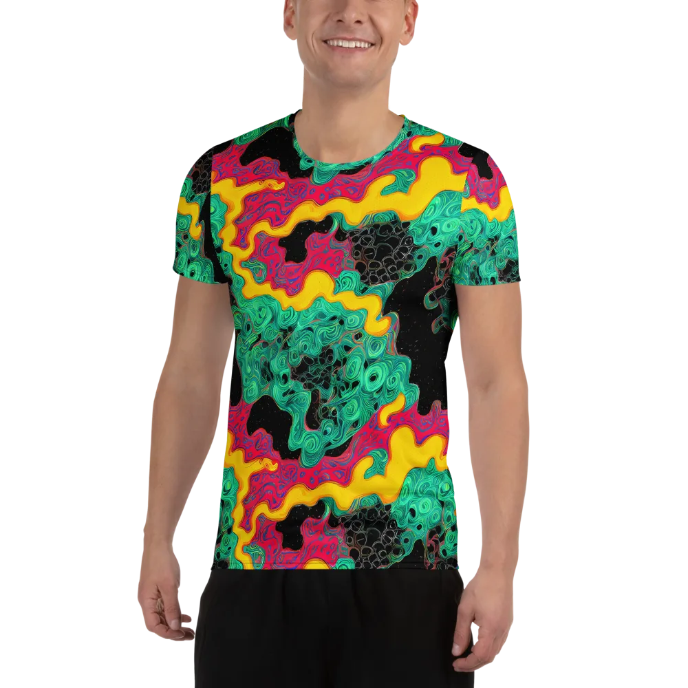 Electric Malachite on Men's Athletic T-Shirt — Front