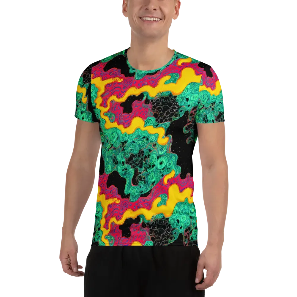 Electric Malachite on Men's Athletic T-Shirt — Front