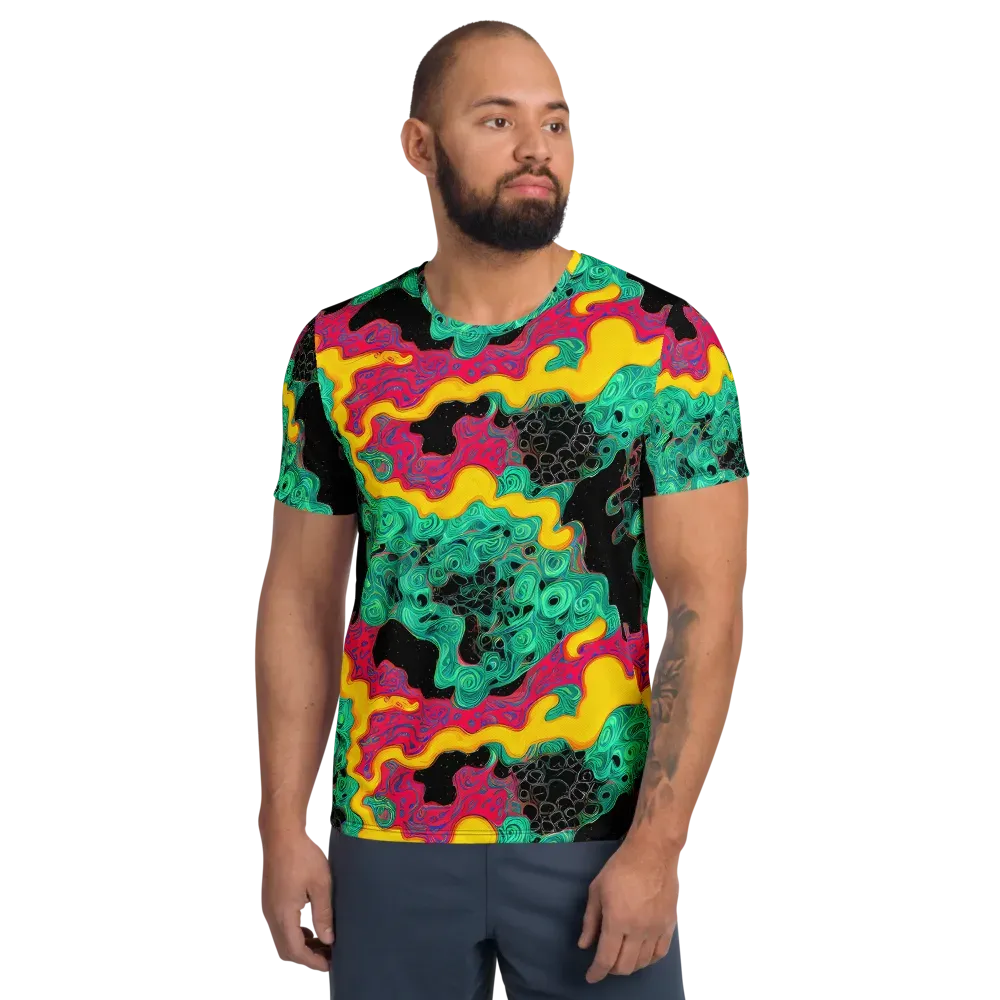 Electric Malachite on Men's Athletic T-Shirt — Front