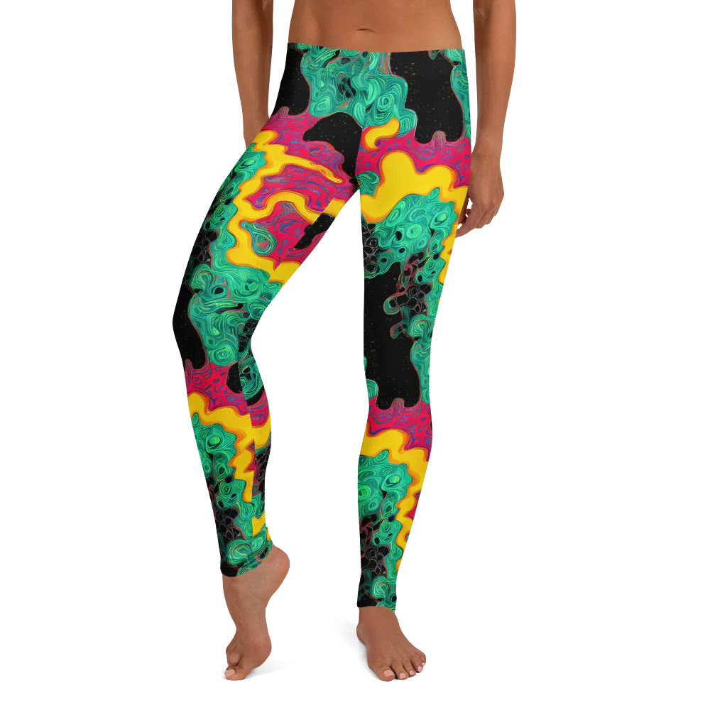 Electric Malachite on Leggings — Front