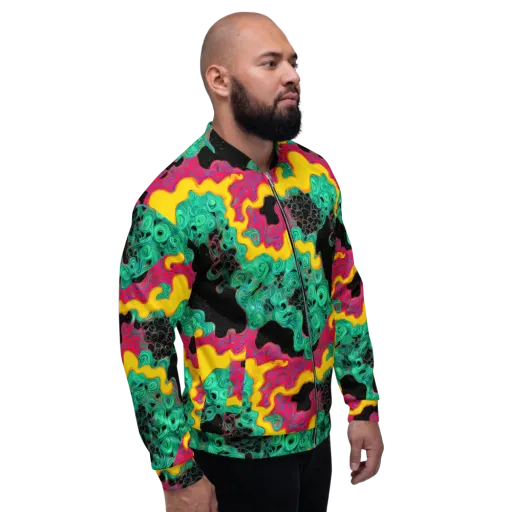 Electric Malachite on a Bomber Jacket