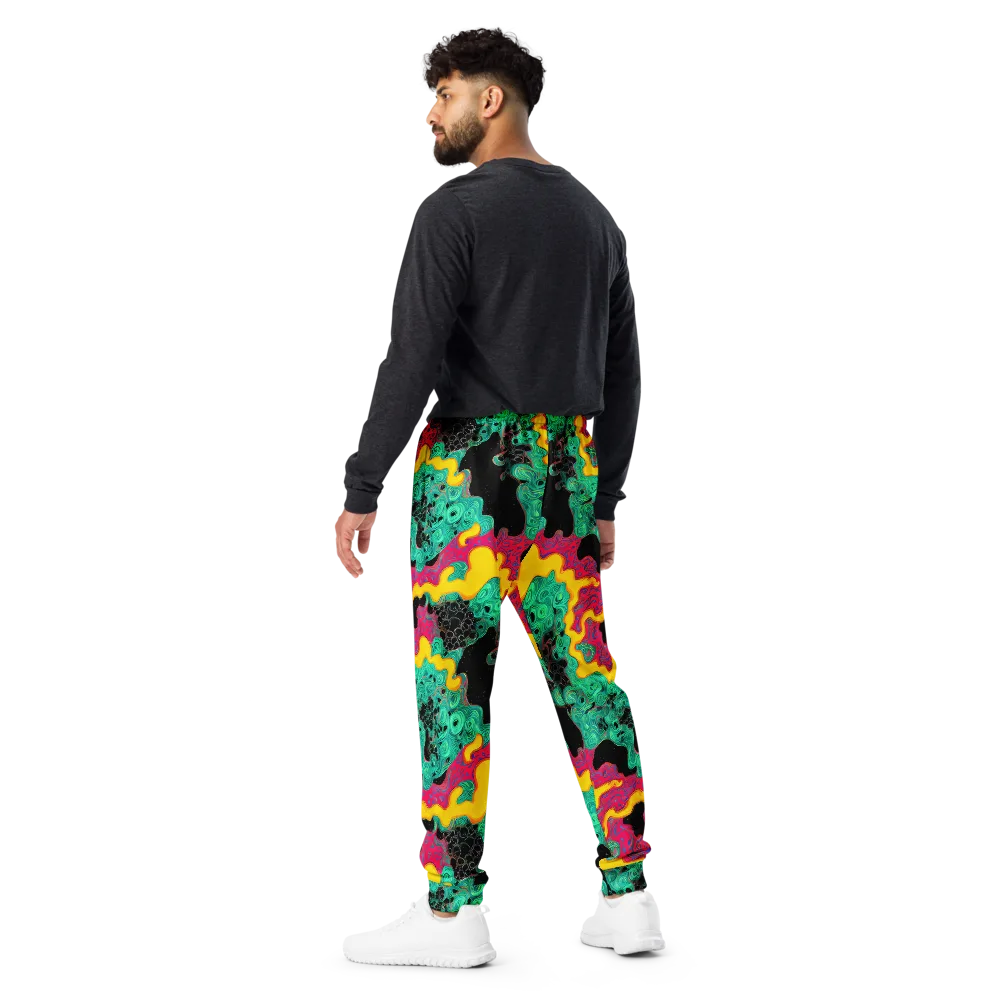 Electric Malachite on Men's Joggers — Back