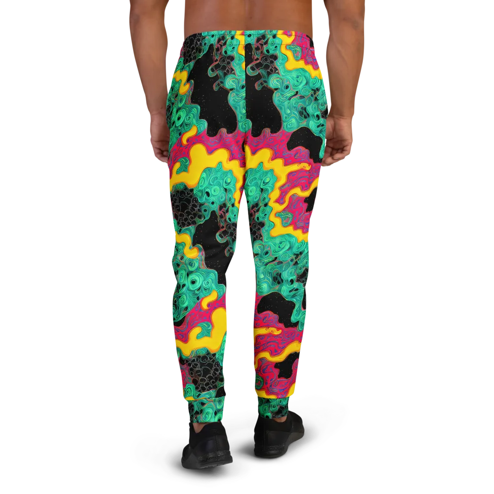 Electric Malachite on Men's Joggers — Back