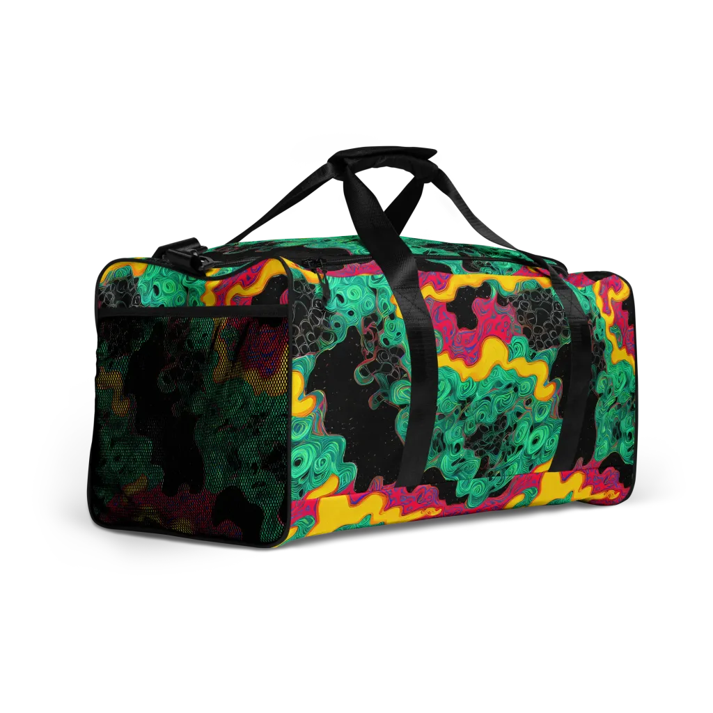 Electric Malachite on Duffle Bag — Right Front