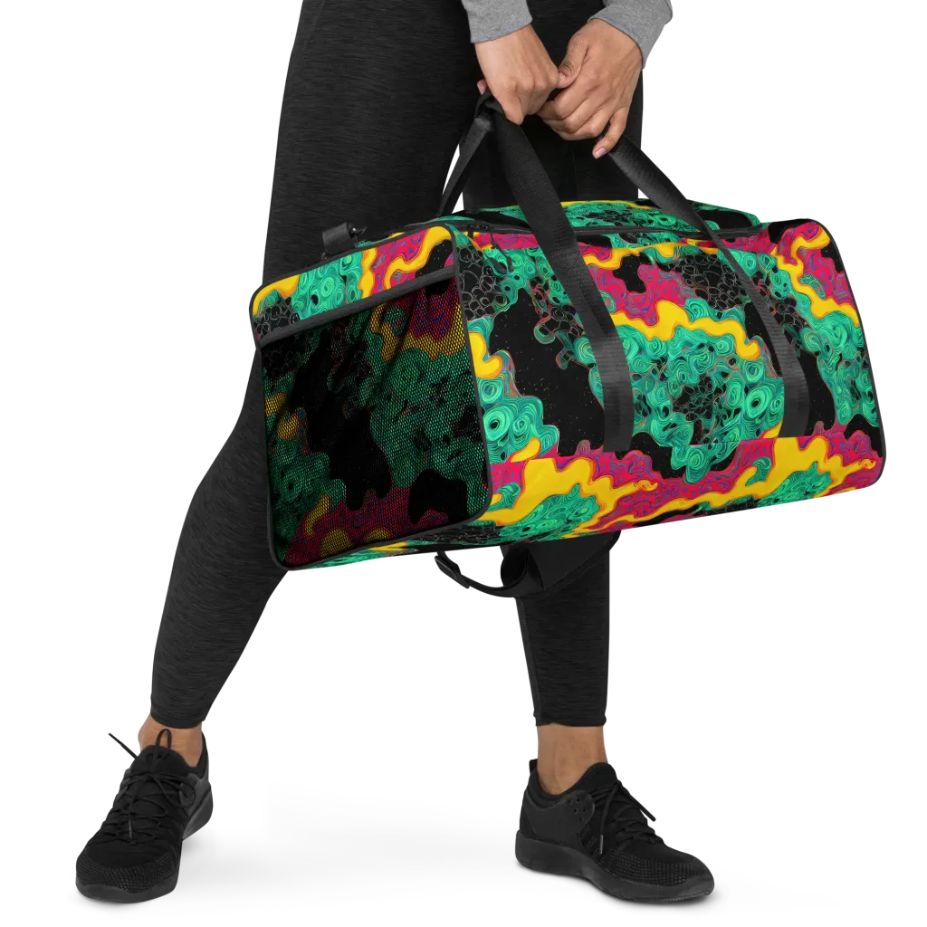 Electric Malachite on Duffle Bag — Right Front