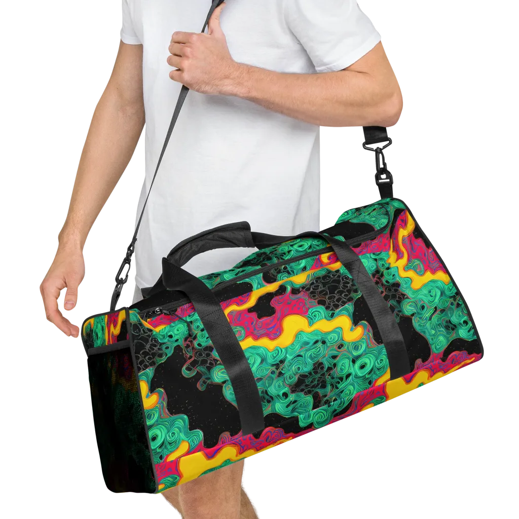 Electric Malachite on Duffle Bag — Right Front