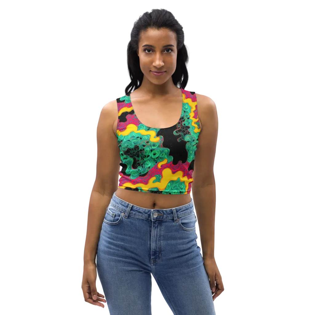 Electric Malachite on Crop Top — Front