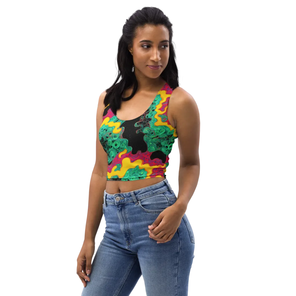 Electric Malachite on Crop Top — Left Front