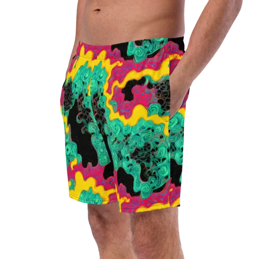 Electric Malachite on a Swim Trunks