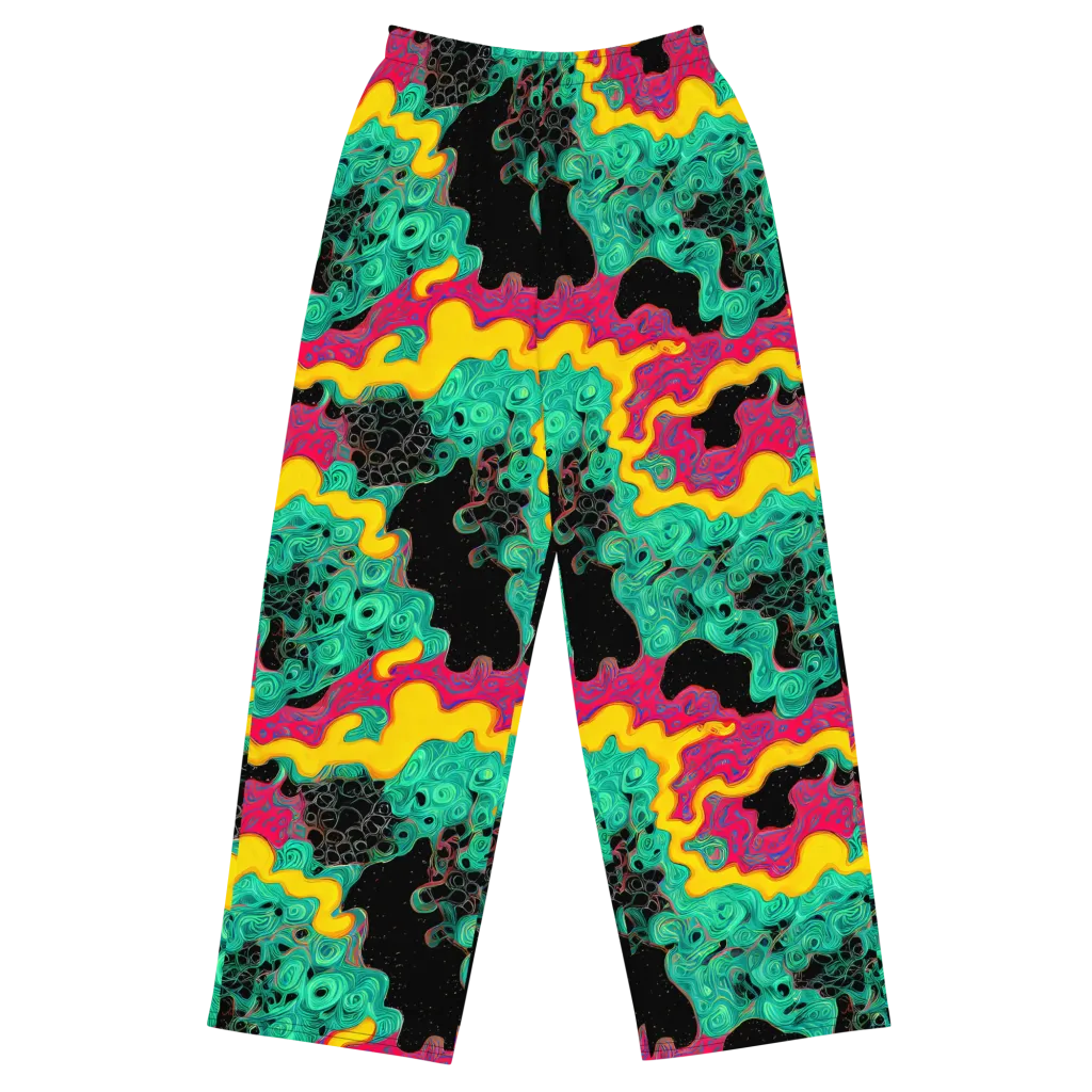 Electric Malachite on Wide-Leg Pants — Front