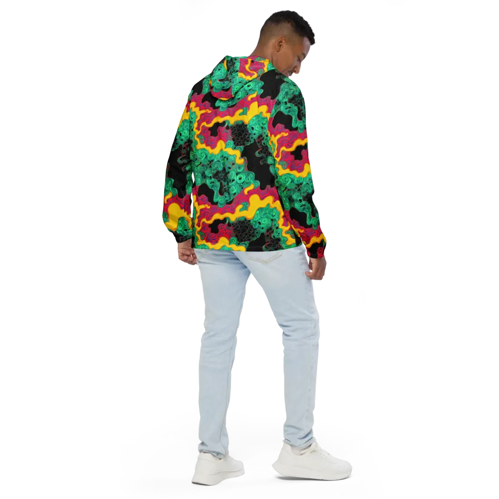 Electric Malachite on Men's Windbreaker — Back