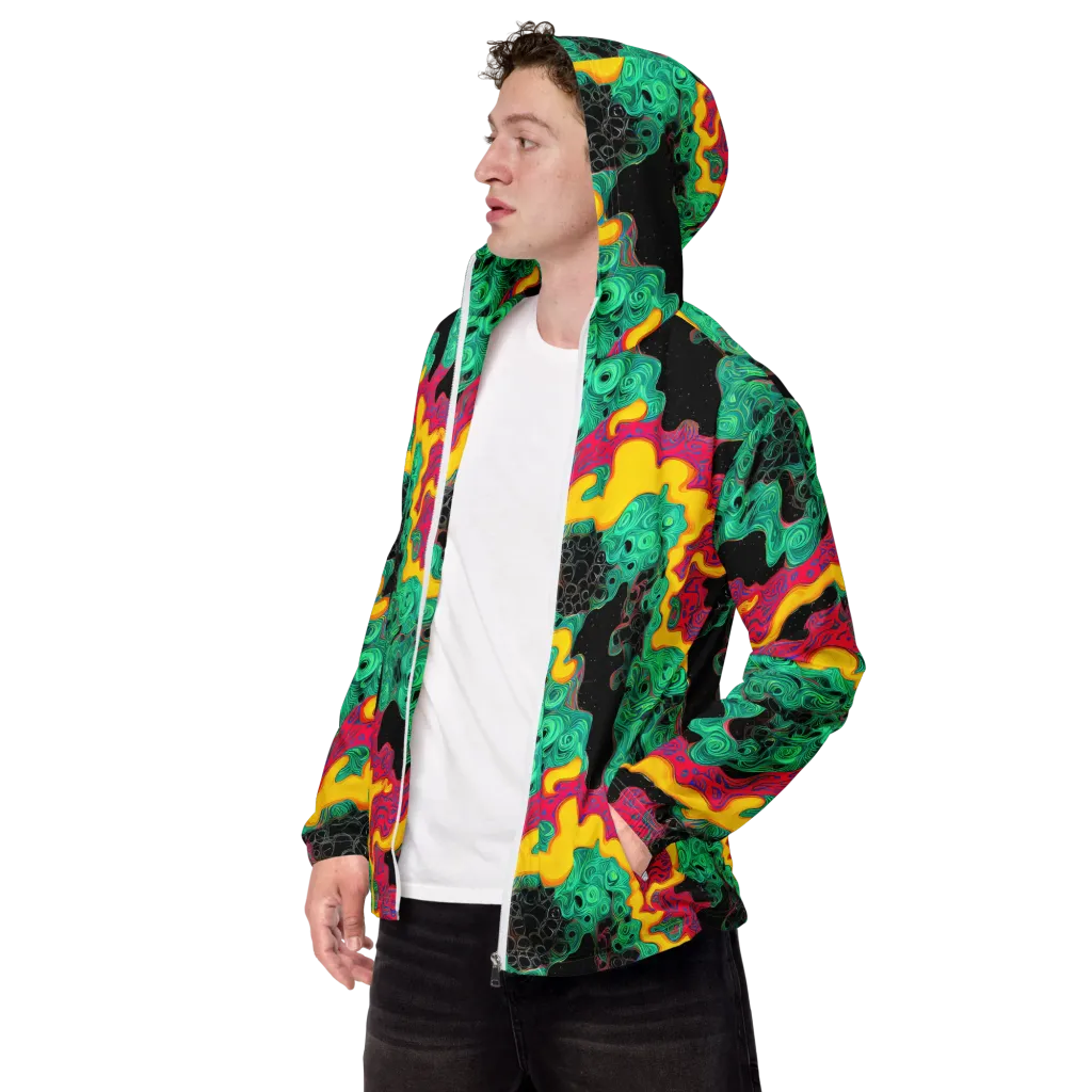 Electric Malachite on Men's Windbreaker — Left Front