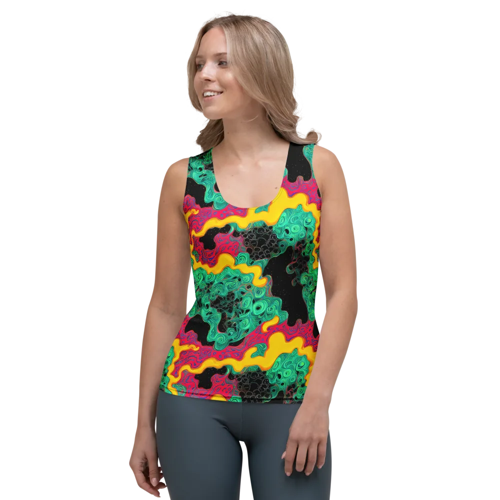 Electric Malachite on Women's Tank Top — Front
