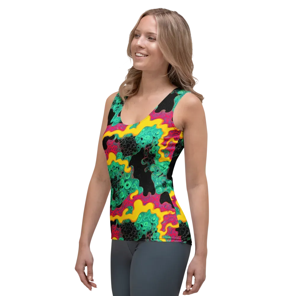 Electric Malachite on Women's Tank Top — Left Front