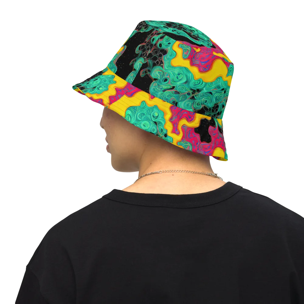 Electric Malachite on Reversible Bucket Hat — Back Inside