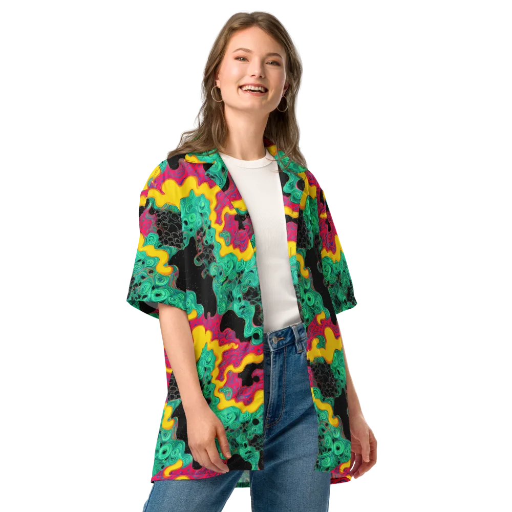 Electric Malachite on Button Shirt — Front