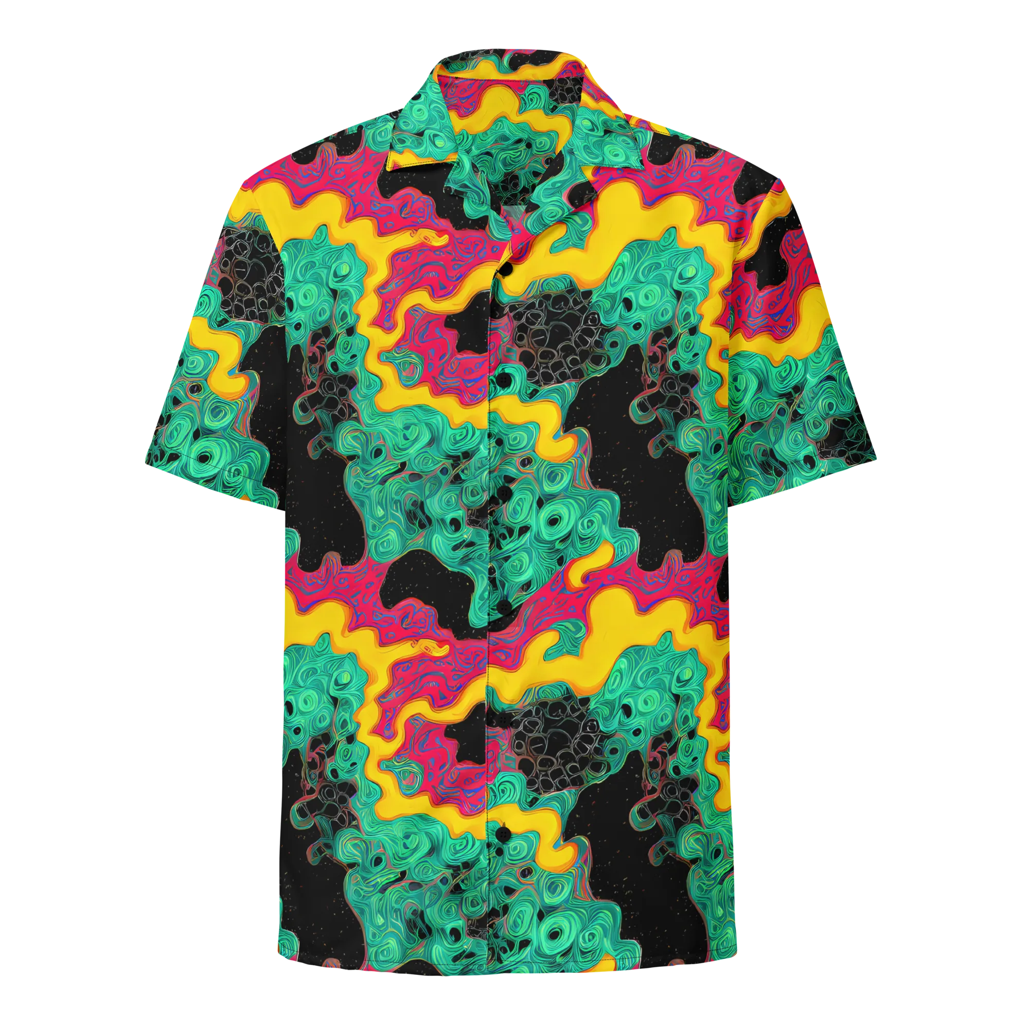 Electric Malachite on Button Shirt — Front