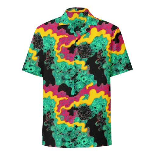 Electric Malachite on a Button Shirt