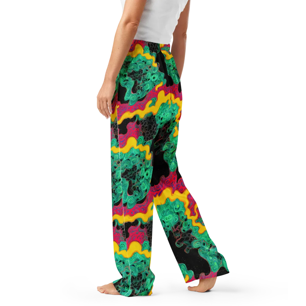 Electric Malachite on Women's Pajama Pants — Left