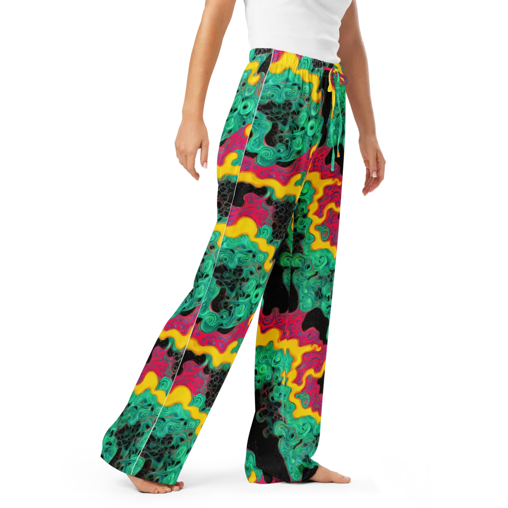 Electric Malachite on Women's Pajama Pants — Right Front