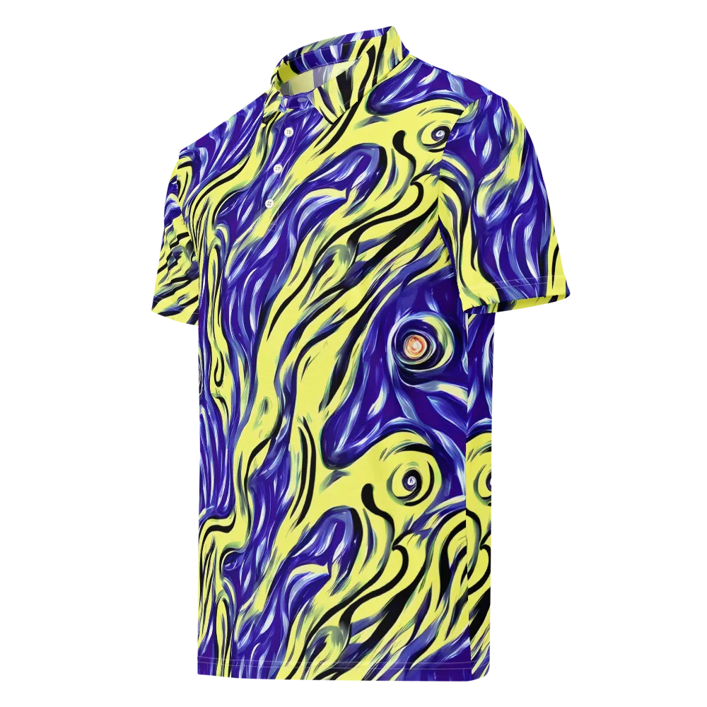 Royal Riptide on Men's Slim Fit Polo Shirt — Left Front