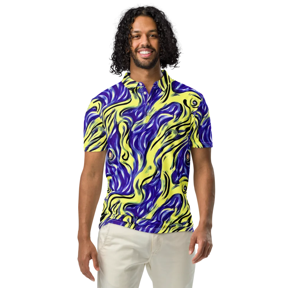 Royal Riptide on Men's Slim Fit Polo Shirt — Front