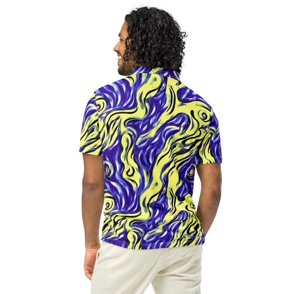 Royal Riptide on Men's Slim Fit Polo Shirt — Back