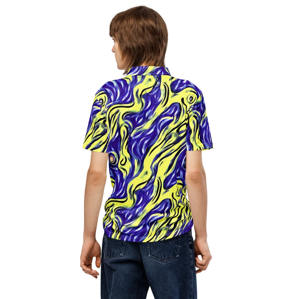 Royal Riptide on Men's Slim Fit Polo Shirt — Back