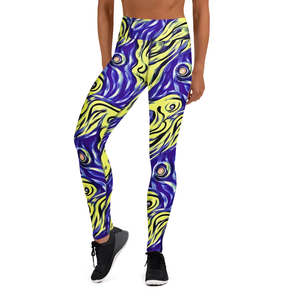 Royal Riptide on Yoga Leggings — Front