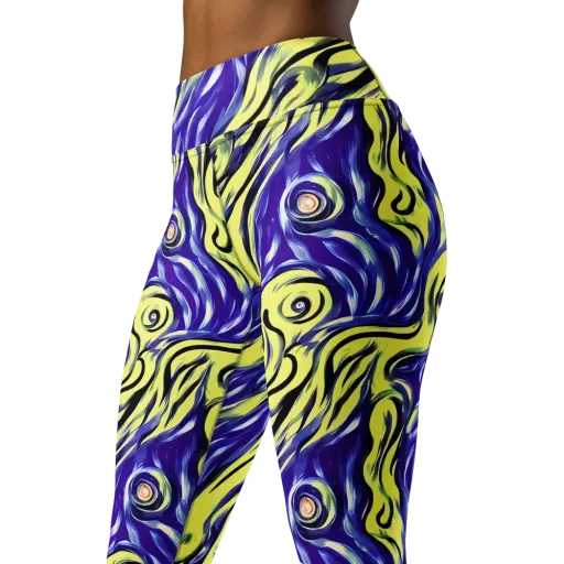 Royal Riptide on a Yoga Leggings