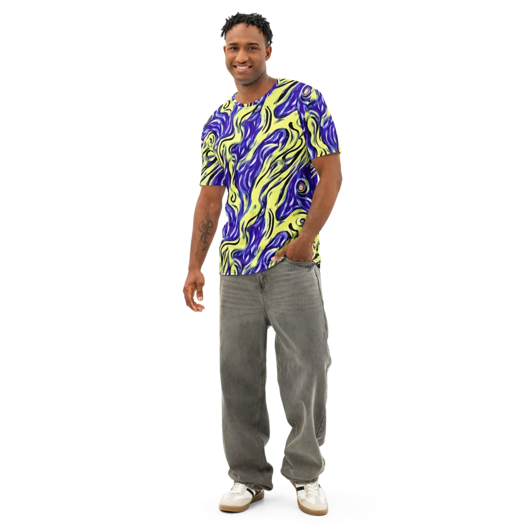 Royal Riptide on Men's Cotton Crew Neck T-Shirt — Front