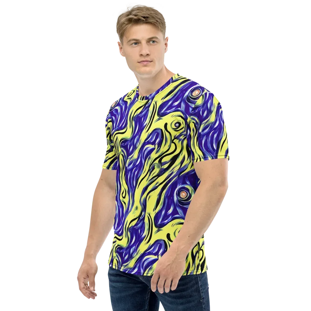 Royal Riptide on Men's Crew Neck T-Shirt — Left