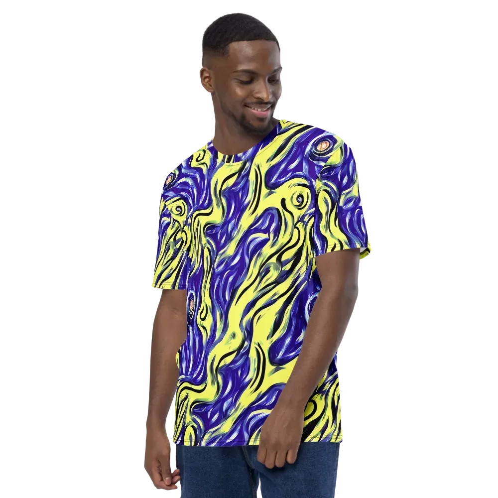 Royal Riptide on Men's Crew Neck T-Shirt — Left
