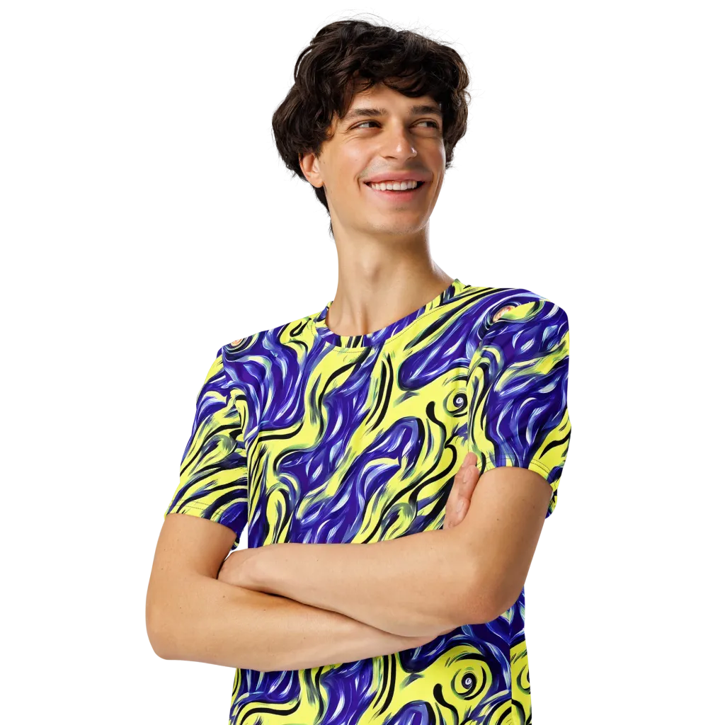 Royal Riptide on Men's Crew Neck T-Shirt — Left Front