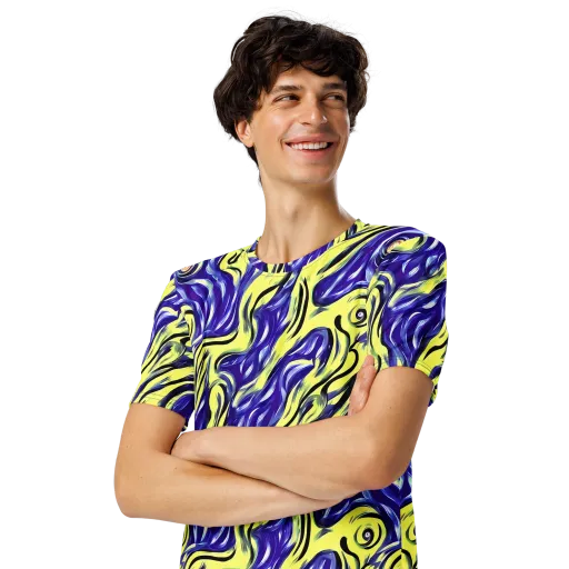 Royal Riptide on a Men's Crew Neck T-Shirt