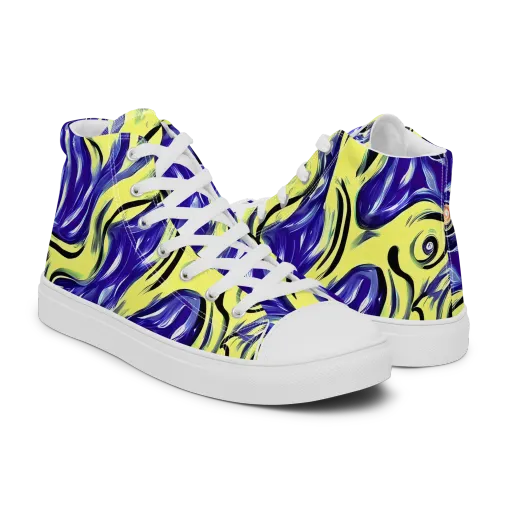 Royal Riptide on a Men's High Top Canvas Shoes