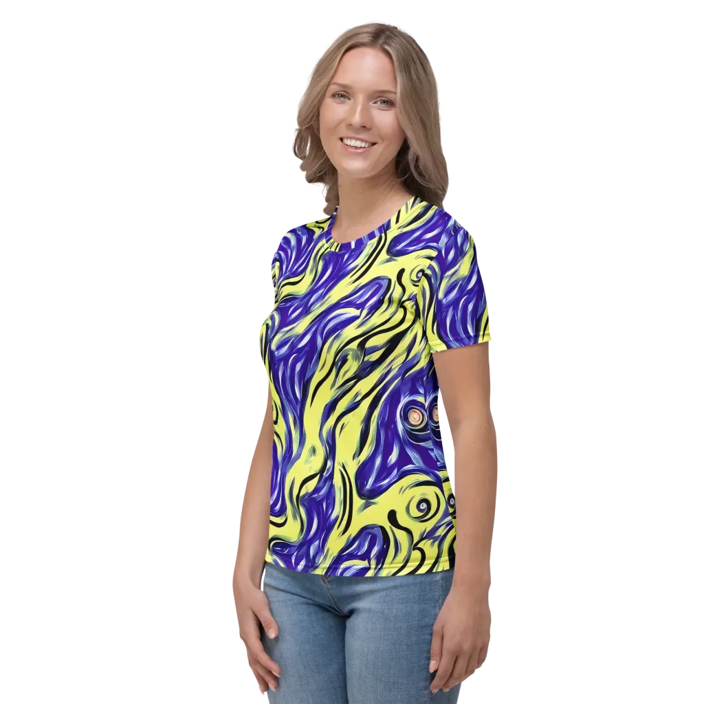 Royal Riptide on Women's Crew Neck T-Shirt — Left