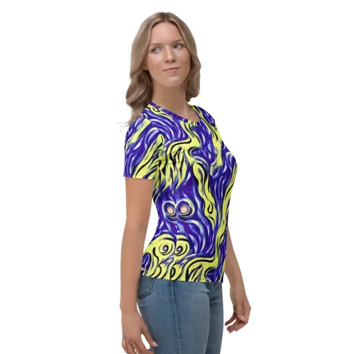 Royal Riptide on a Women's Crew Neck T-Shirt