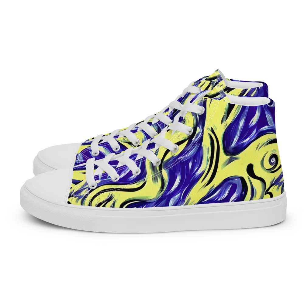 Royal Riptide on Women's High Top Canvas Shoes — Left